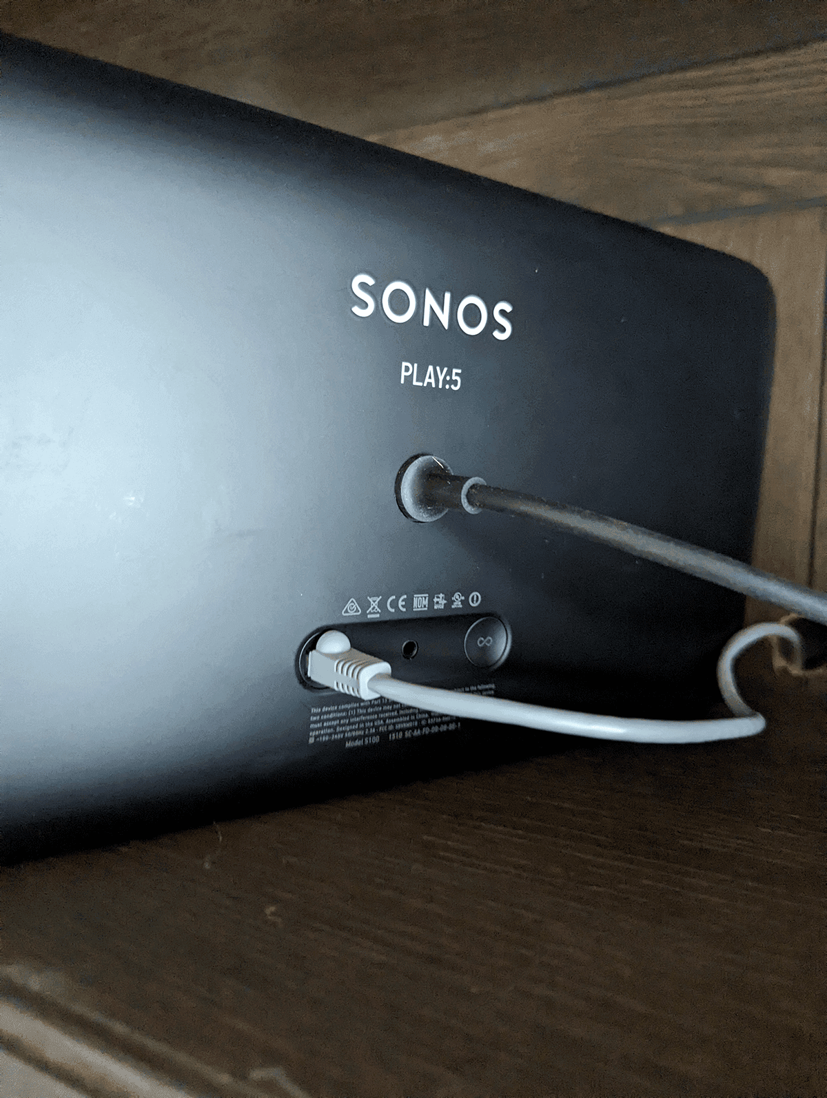 SONOS speaker set up and connected to the home network