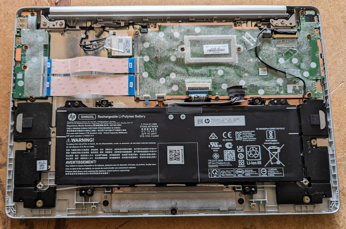 Replacing HP Chromebook motherboard